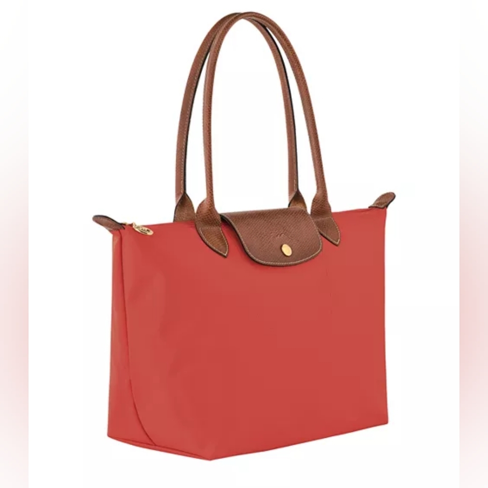 [Longchamp] Le Pliage Orig Med Nylon Tote | Tomato - Picture 2 of 9